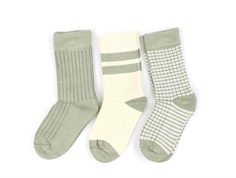 Minipop green shadow mix bamboo socks (3-pack)